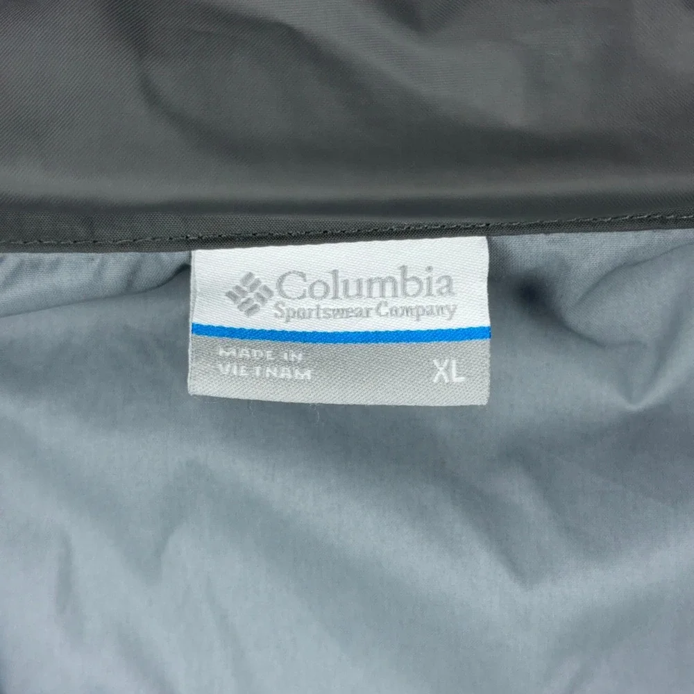Columbia Jacket Men XL Tan Gray Omni Shield Windbreaker Hiking Rain Coat Outdoor